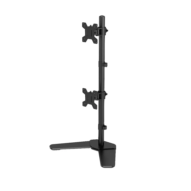 MG Dual Monitor Desk Mount Stand with Height Adjustment VESA Plates for 2 LCD Ultrawide Screens up to 32 inches Stacked Array