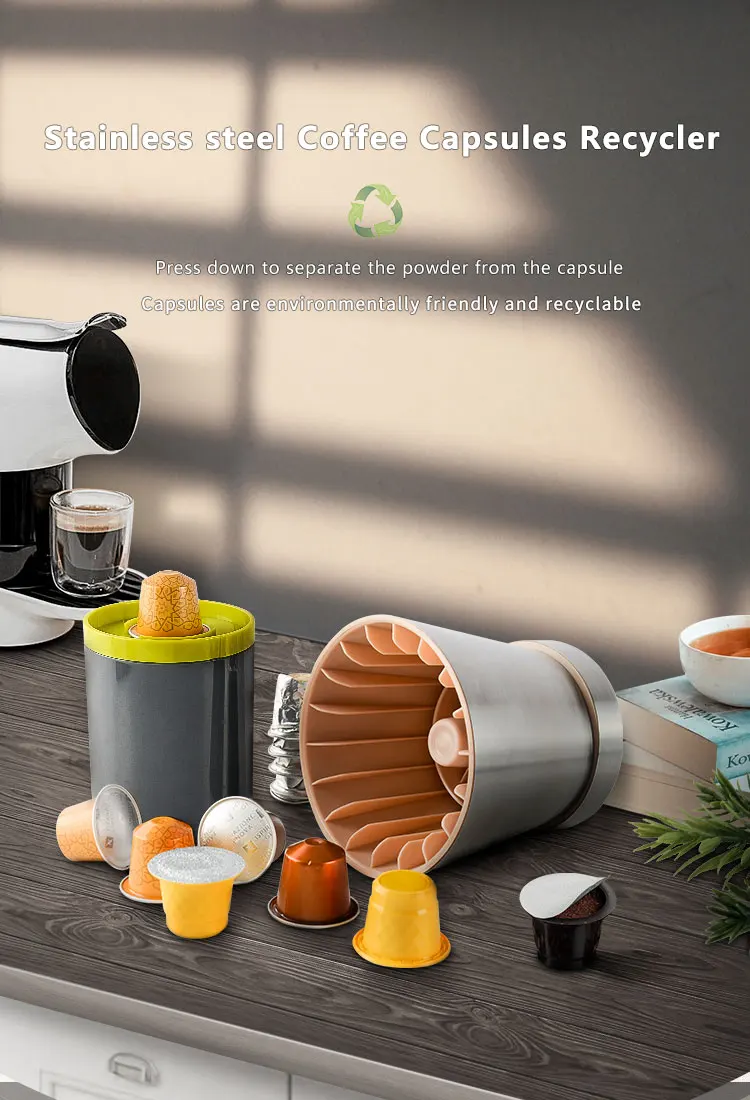 Stainless Steel Coffee Capsules Recycle Bucket Recycling Tool Aluminum
