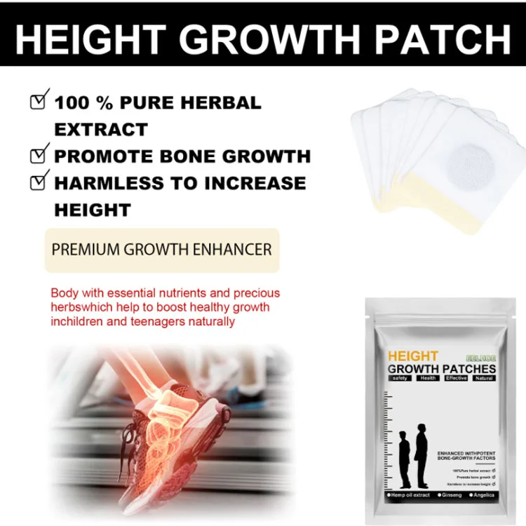 New Height Increase Foot Patch Conditioning Body Grow Taller Plaster Promote Bone Growth Feet Sticker Promote Care Foot Patch