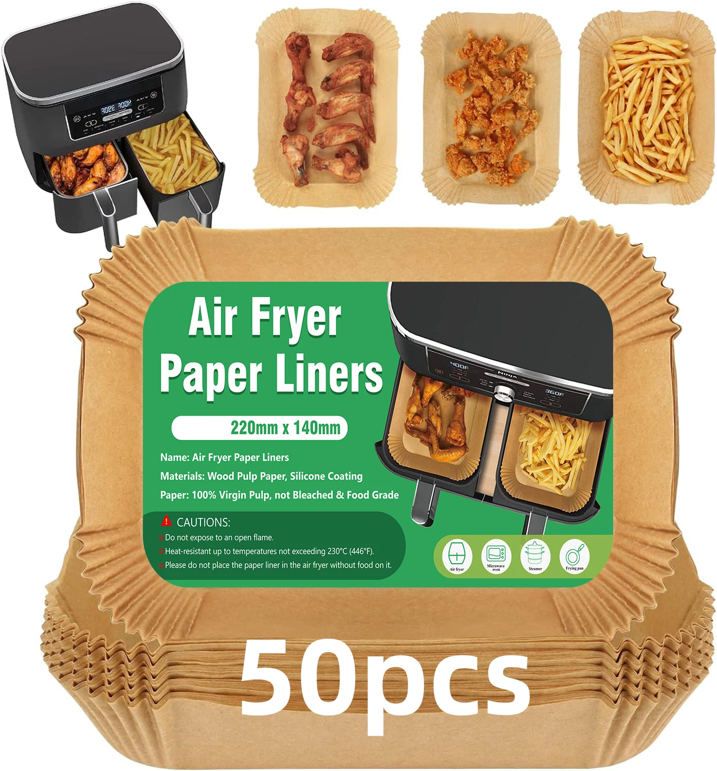 8.6*5.5inch Air Fryer Special Paper Thickened And Leak Proof Household