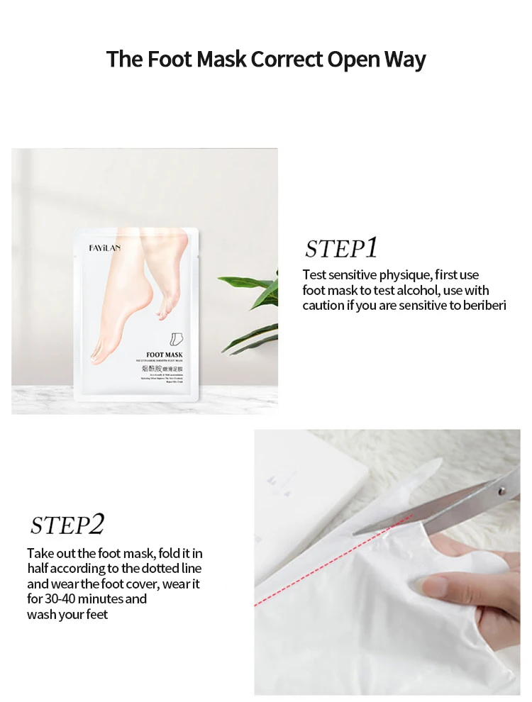 Оптовая продажа, маска для ног Niacinamide, восстанавливающие, отшелушивающие, увлажняющие маски для ног