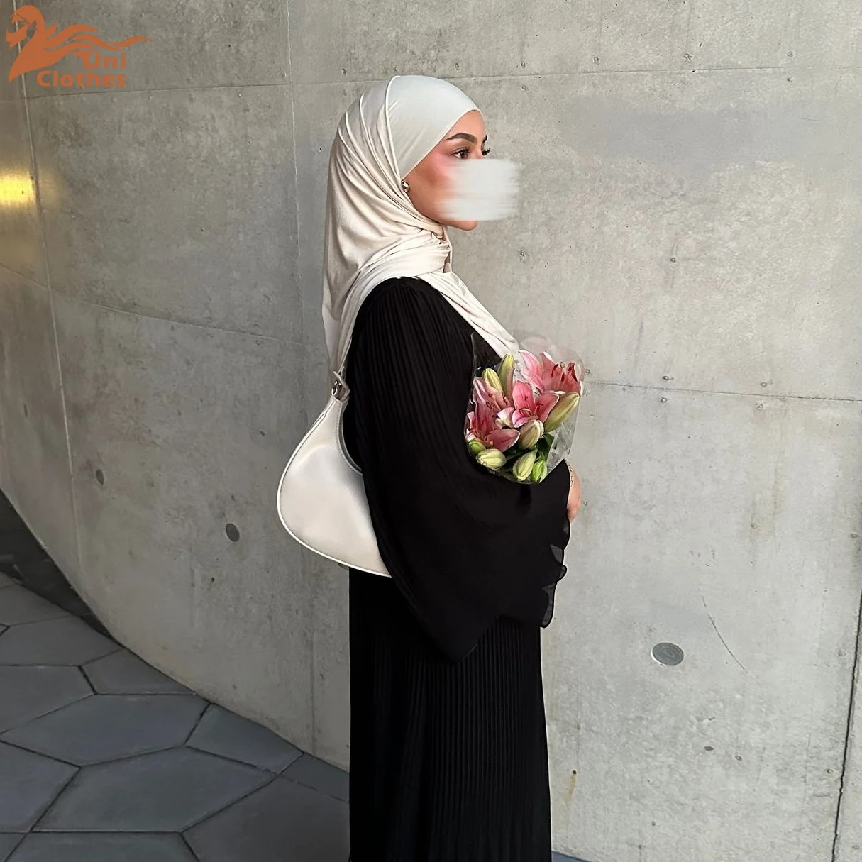 Arabic Muslim Party Dresses Crew Neck Idjab Muslim Robe Pour Femme Party  Dresses MQ155
