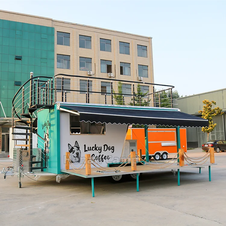 CAMP Food Truck Kebab caravan Food Trailer Mobile bar Stainless Steel Outdoor Food Cart