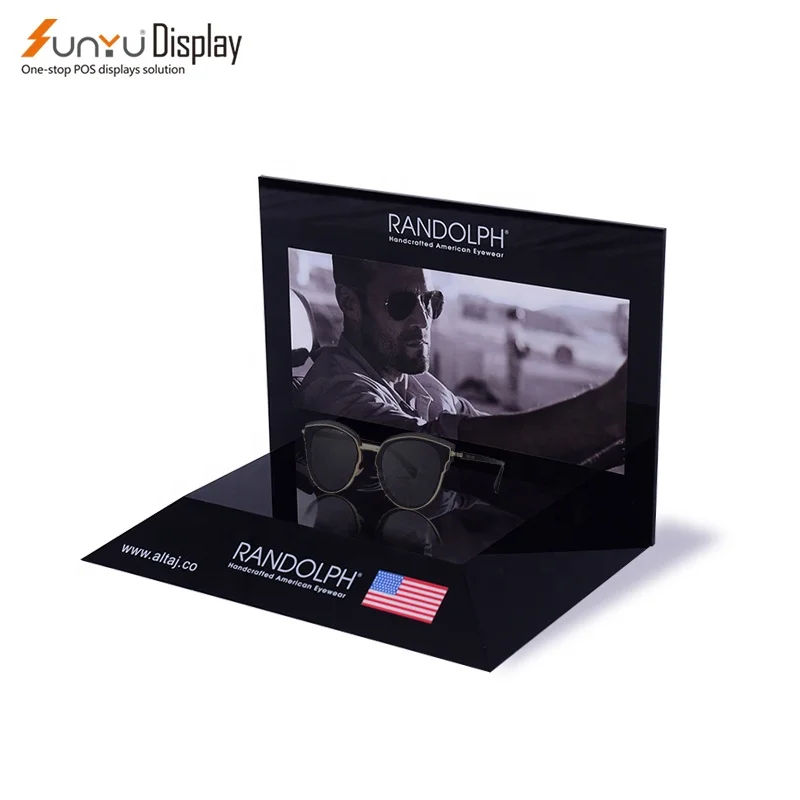 Hot Sale Custom Acrylic Sunglasses Display Stand Counter Table Holder for Store Display Sticker Logo Model