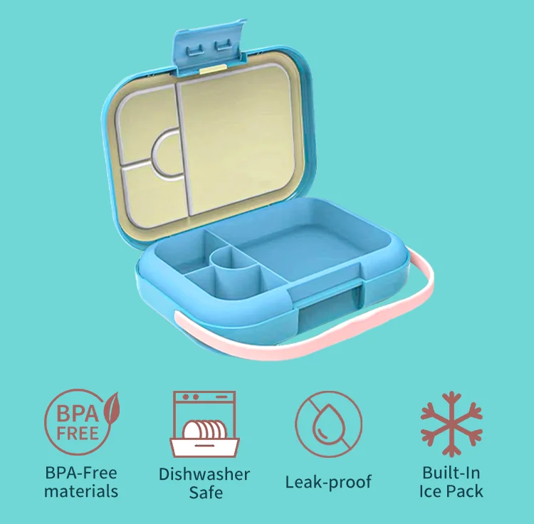 Aohea Leakproof to Go BPA Free Lunchbox Food Containers with Ice