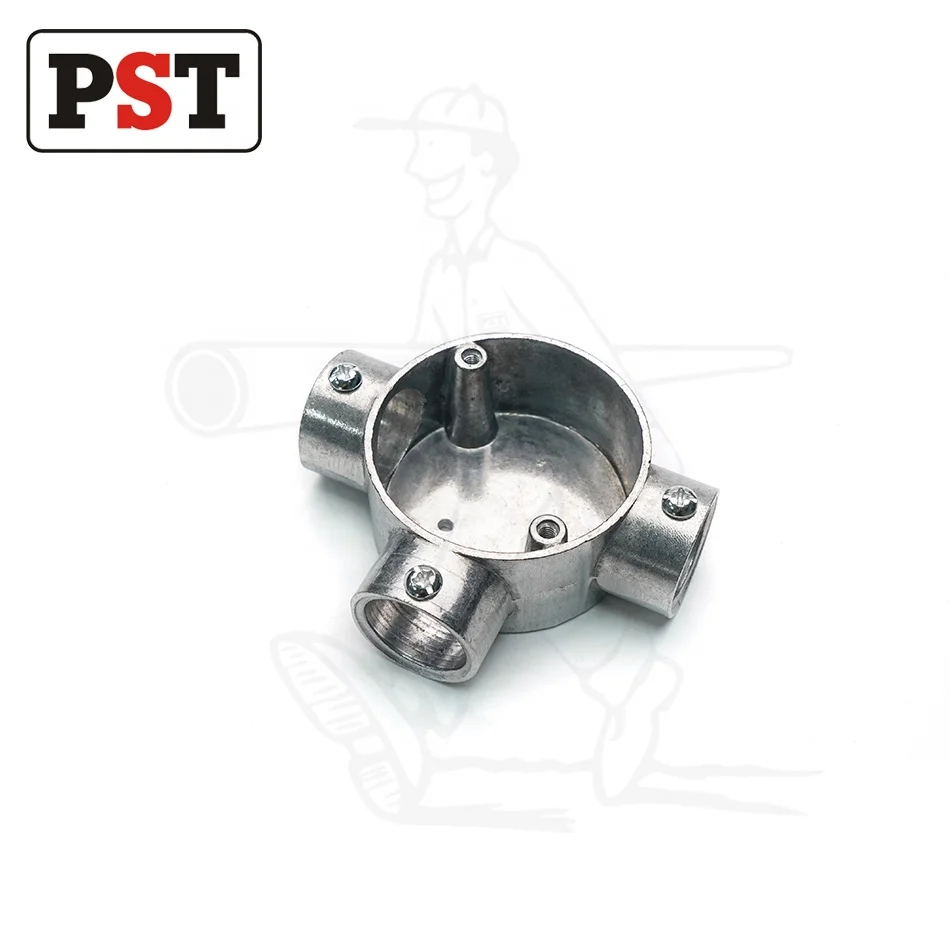 3 Way Circular Aluminum EMT Conduit Box