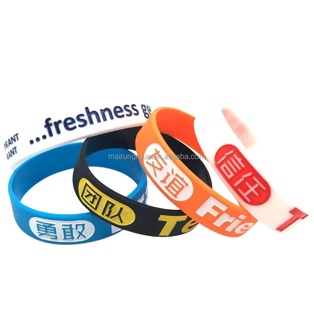 Cheap Custom Silicone Wristband No Minimum Order Easy To Custom Your