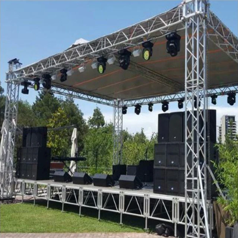 Aluminum Alloy Stage Truss System Design Lighting Flat Trusses Music Festival Stand Outdoor Indoor Bolt Spigot Truss