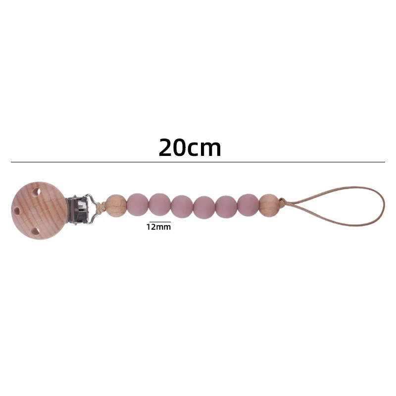 Wholesale Custom Baby Teething Dummy Chain Holder Silicone Beads