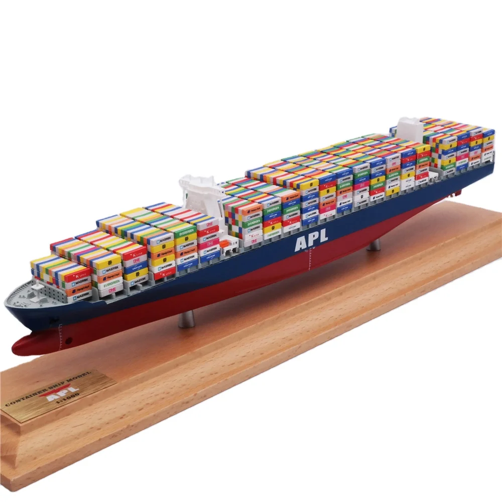 【A】Customizable 35cm APL Plastic Cargo Container Model Nautical Shipping Agent Business Gift Plastic Crafts Container Ship Model