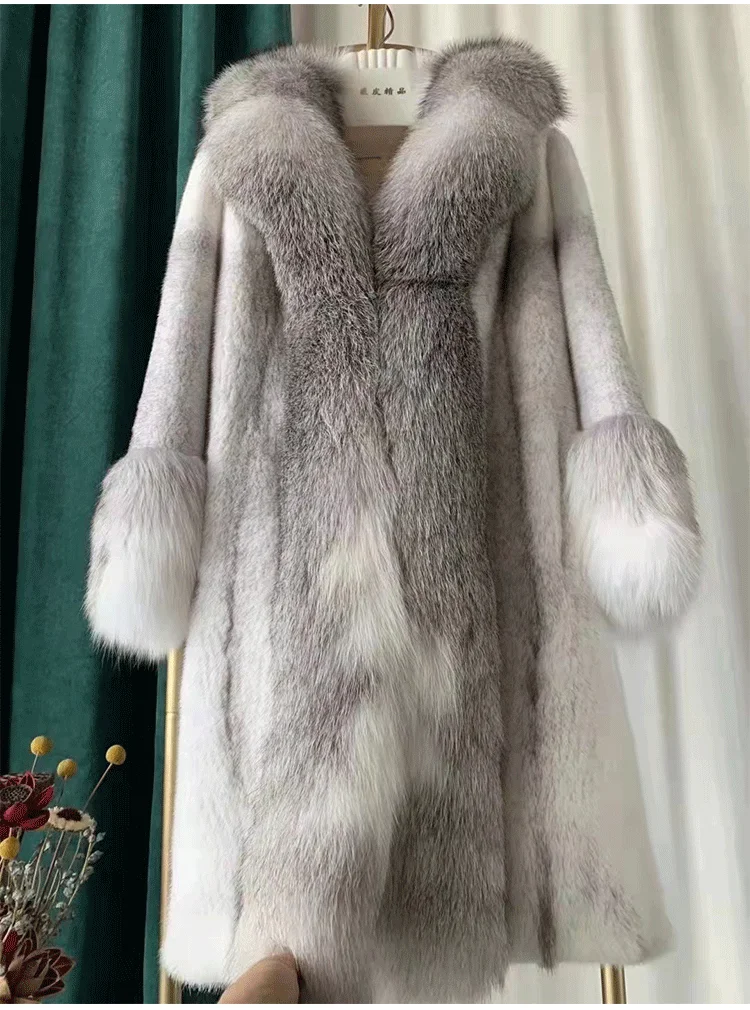 Tmw Luxury Clothing Winter Ladies Rich Wear Real Trim Fur Mink Skin ...