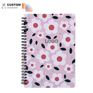Personalized Custom Spiral Notebook Waterproof Thread Sewing Binding Thick Paper Cover with Your Design for Journal Writing