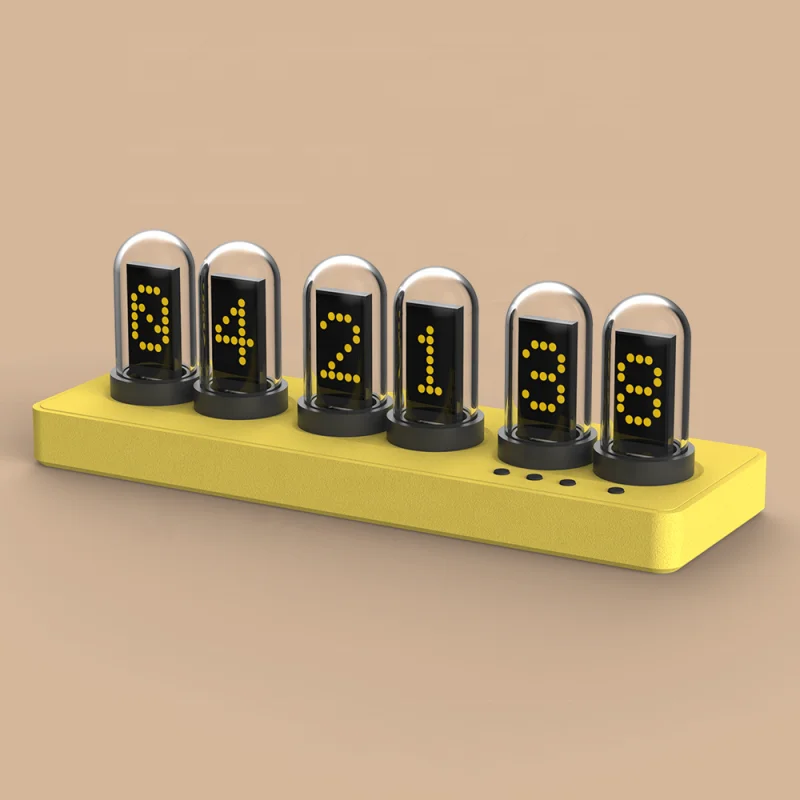 Modern Mini Marvel Tubes IPS Digital Table Decorative Alarm Clock