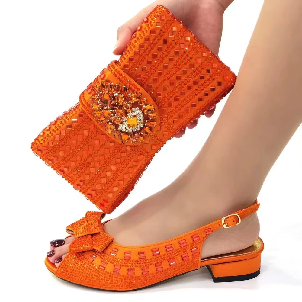 ROYAL PURPLE PLATFORM HEEL SHOE AND BAG SET — African Fashion