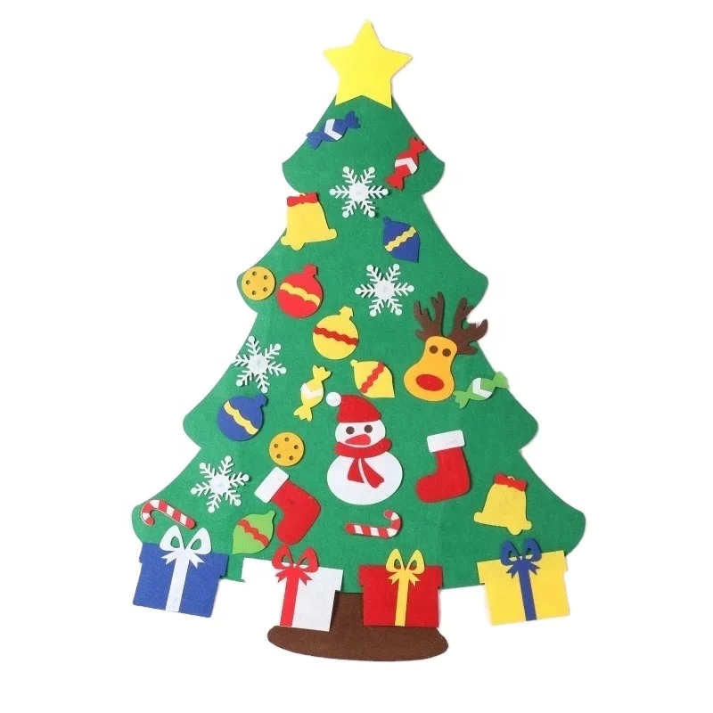 Árbol De Feliz Navidad Con Adornos,Material De Fieltro Respetuoso Con El  Medio Ambiente,Gran Oferta,Venta Al Por Mayor - Buy Decoración De La Navidad,Árbol  De Navidad Con Adornos Conjunto,Decoración De Fieltro Product on