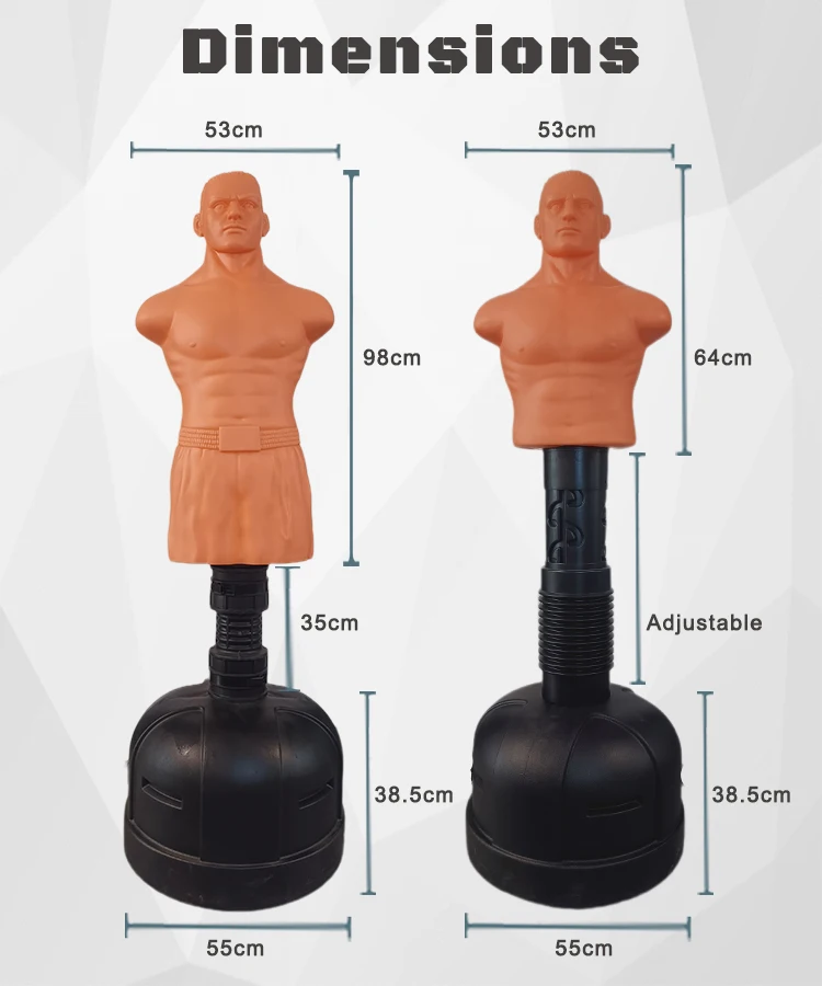 Cheap Rubber Punching Bag Bob Freestand Body Human Mannequin Equipment