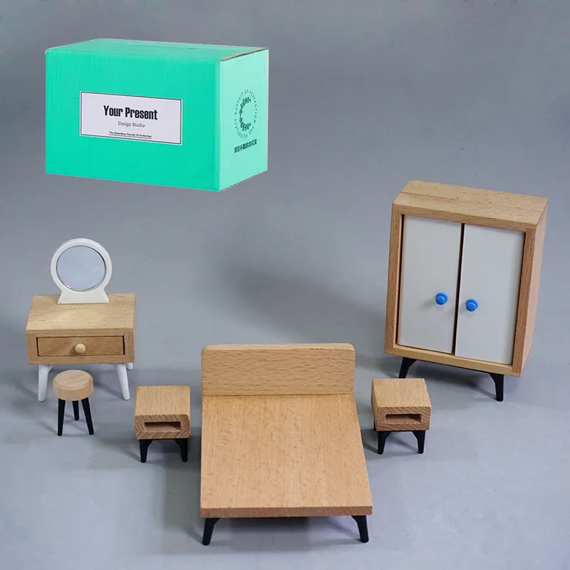 Wooden Doll House Furniture Accessories Pretend Play Toys 112 Wooden