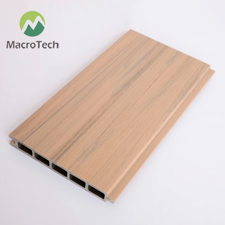 High Quality Plastic Wpc Macro Tech Wood Grain Fence Panel Wooden Lamellar Boards