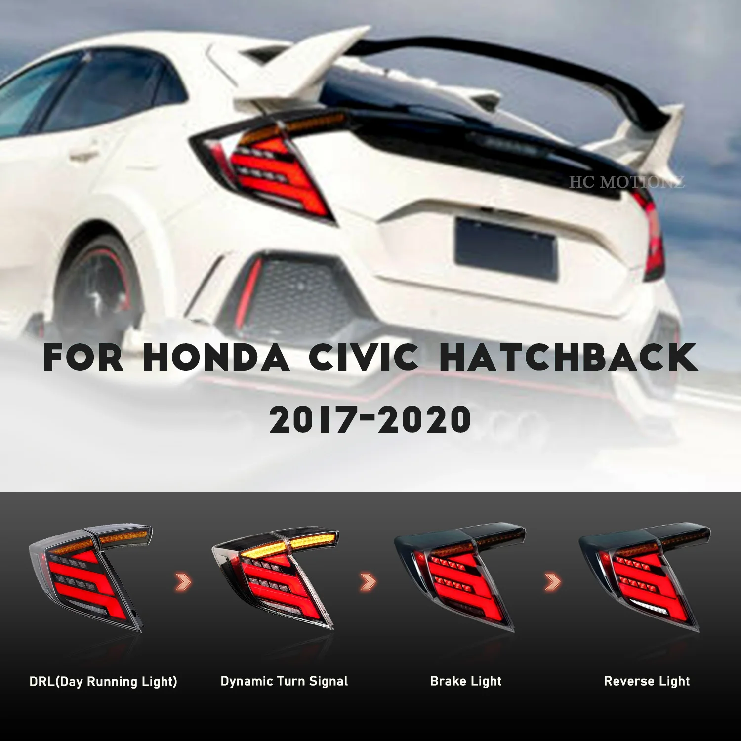 Honda civic fk7 fk8テールランプ 4個セット Honda civic fk7 fk8テールランプ 4個セット