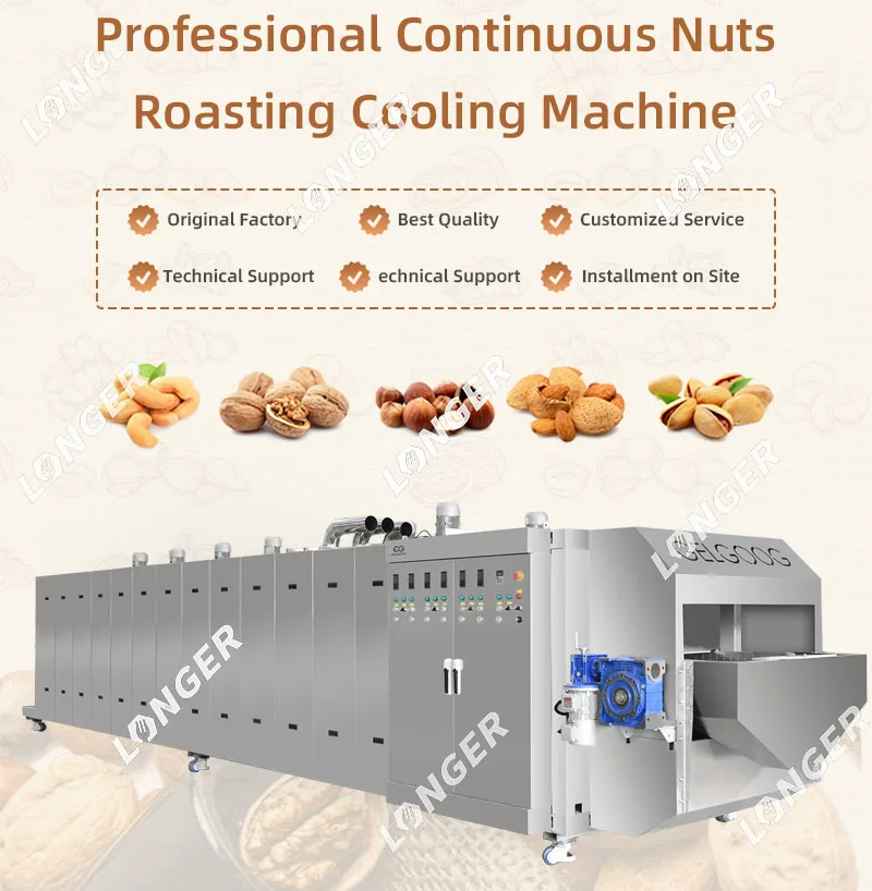 Continuous Automatic Nuts Roasting Machine Roaster/peanut Roasting