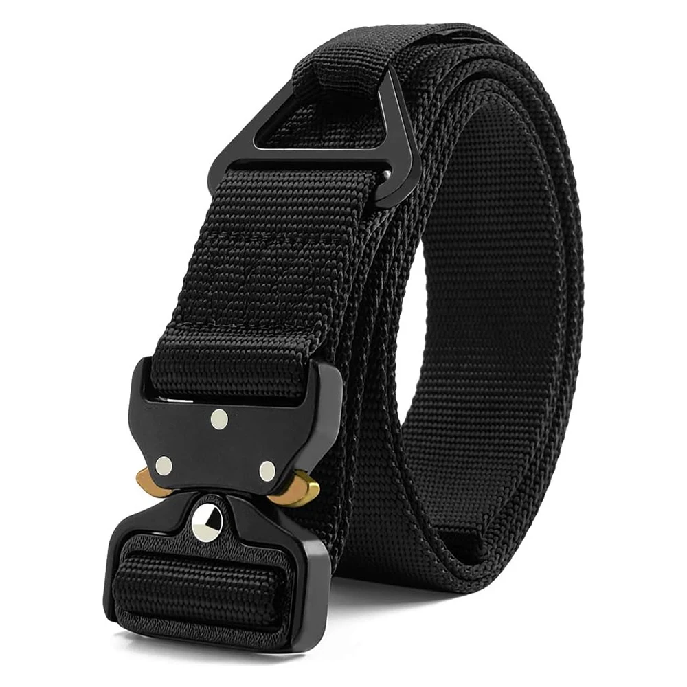 Adjustable Tactical Rigger Belt Nylon Webbing Utility Belt with Heavy Duty Quick-Release Buckle Tactical Rigger Belts