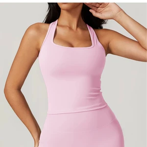 Ladies Customizable Yoga Jacket Tights Antibacterial Fitness Vest in Sustainable Print Design Made Comfortable Spandex Adults