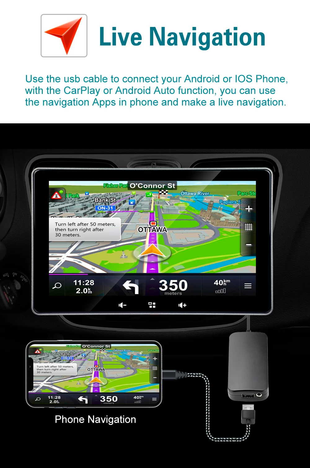 Portable Car Smart Box For Car Android Multimedia Player Wired Android