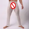 White Mens Sexy See Through Lounge Pants Trousers