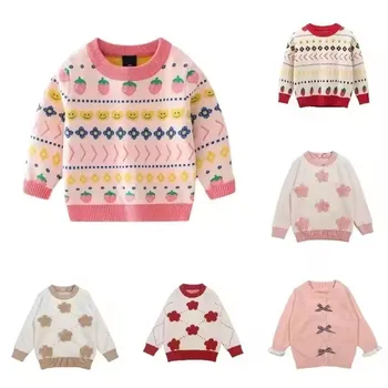 New winter children's Christmas knitting baby boy Pullover pattern sweater for kid clothes