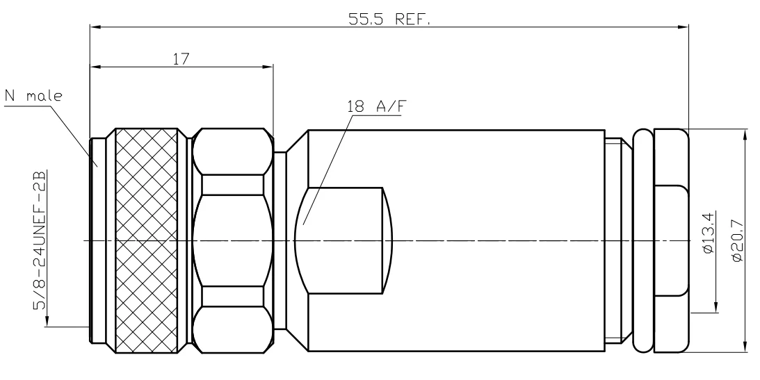 product lwmc in stock factory price 50 ohm ptfe n connector n male clamp for lmr500 cable-5