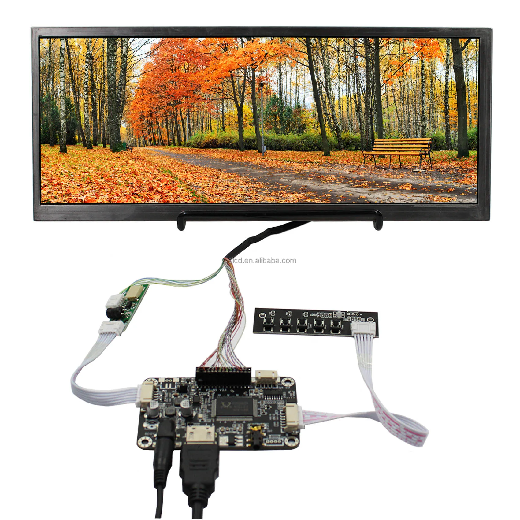 Controller LCD Con Scheda SD Per Pannello HSD123KPW1 – 12.3" IPS 1920x720, HDMI USB-C