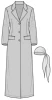 Veste longue manteau