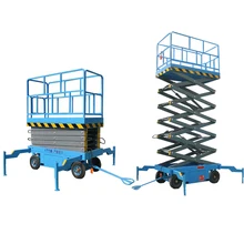 Hot sales of Electric Towable Lift Table Cherry Picker Man Lifter Scissor Lift Cart Mobile Manual Hydraulic Aerial lift