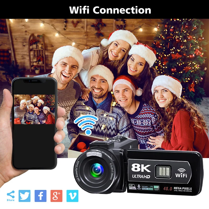 Dslrカメラ低価格8Kビデオカメラプロフェッショナル10X 6K