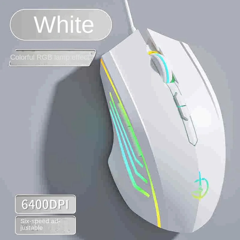 Holy Sword High Precision 1600 DPI Wired Gaming Mouse Customizable RGB Lighting Ergonomi aperçu 4