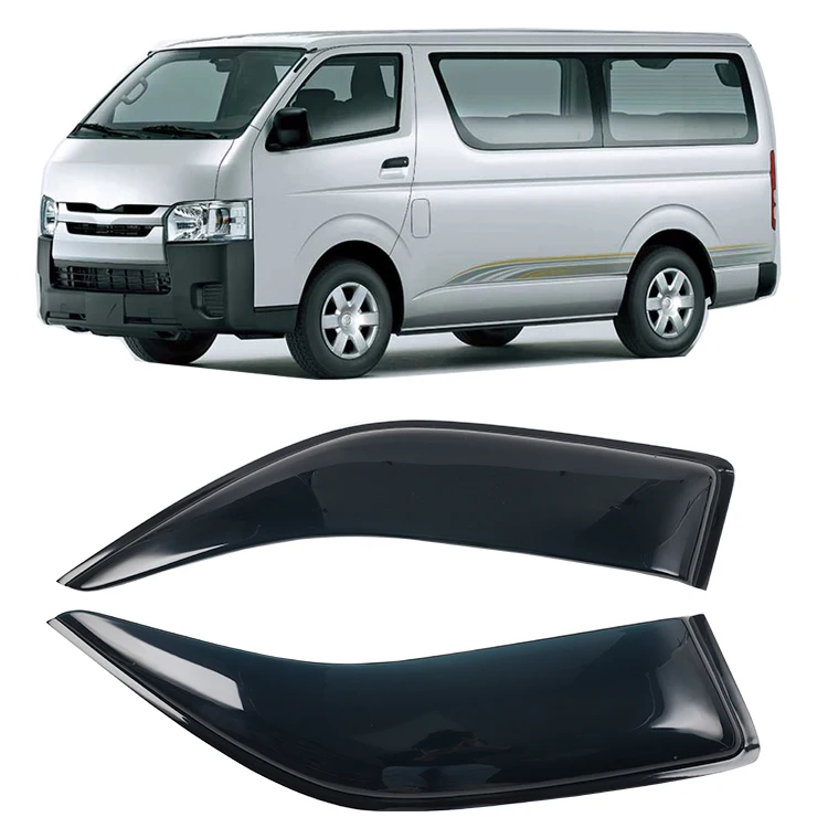 For Toyota Hiace 2005-2018 Weather Shield Rain Guard Door Visor Acrylic Material Sun Shade Car Accessories Window Visor