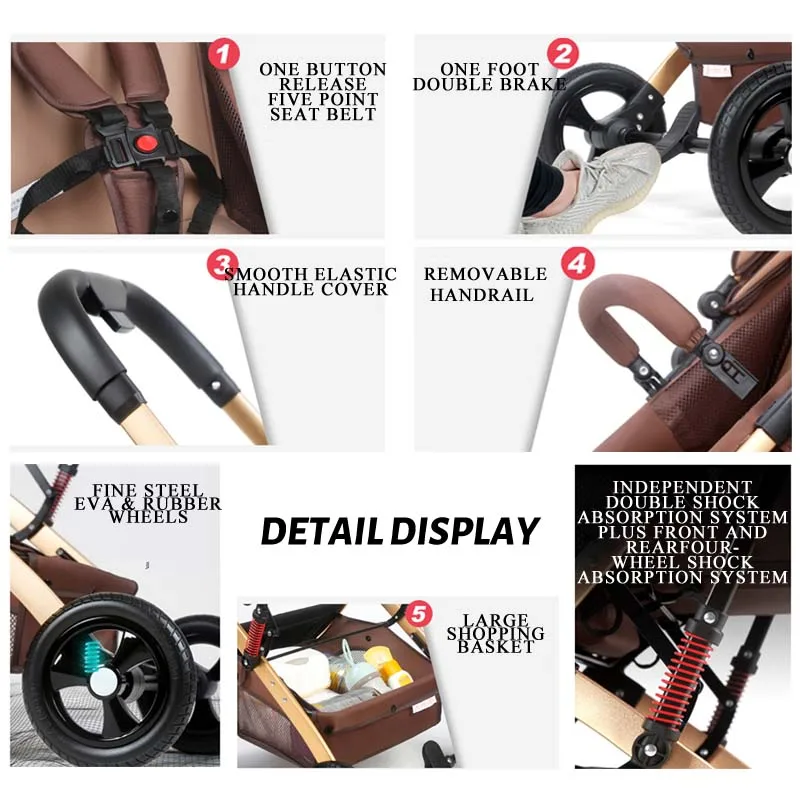 Распродажа 2022 высокое качество недорогая портативная складная коляска для новорожденных сидения и сна