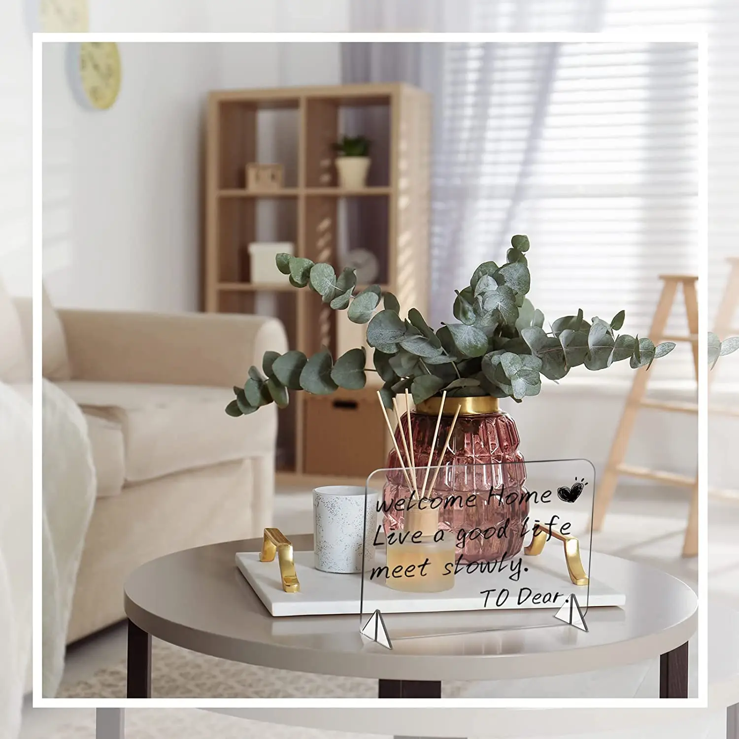 Acrylic Dry Erase Board And Marker Clear Memo Tablet Desktop Display