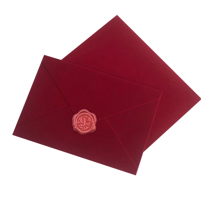 Luxury Red Velvet Envelopes Vintage Paper And Envelopes Custom Wedding