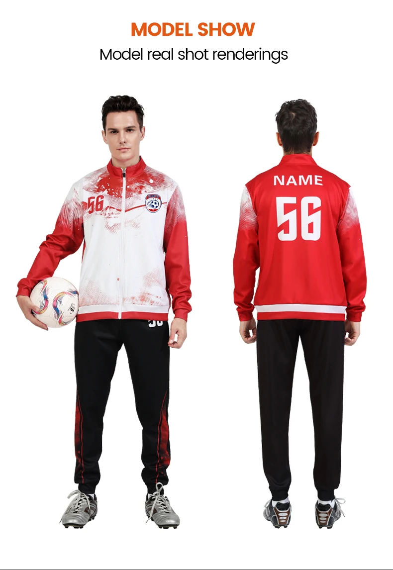 Wholesale Custom Winter Adults Soccer Tracksuit Club Team Football