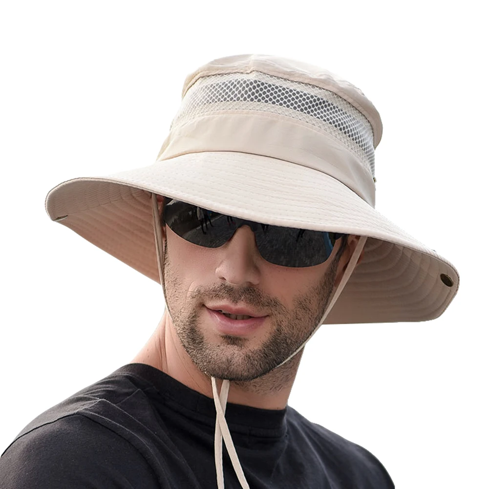 SIYWINA Mens Sun Hat Wide Brim Summer Sun Cap UV Protection Fishsing Hat Bucket 