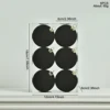 6PCS Flocked Balls - Obsidian Black