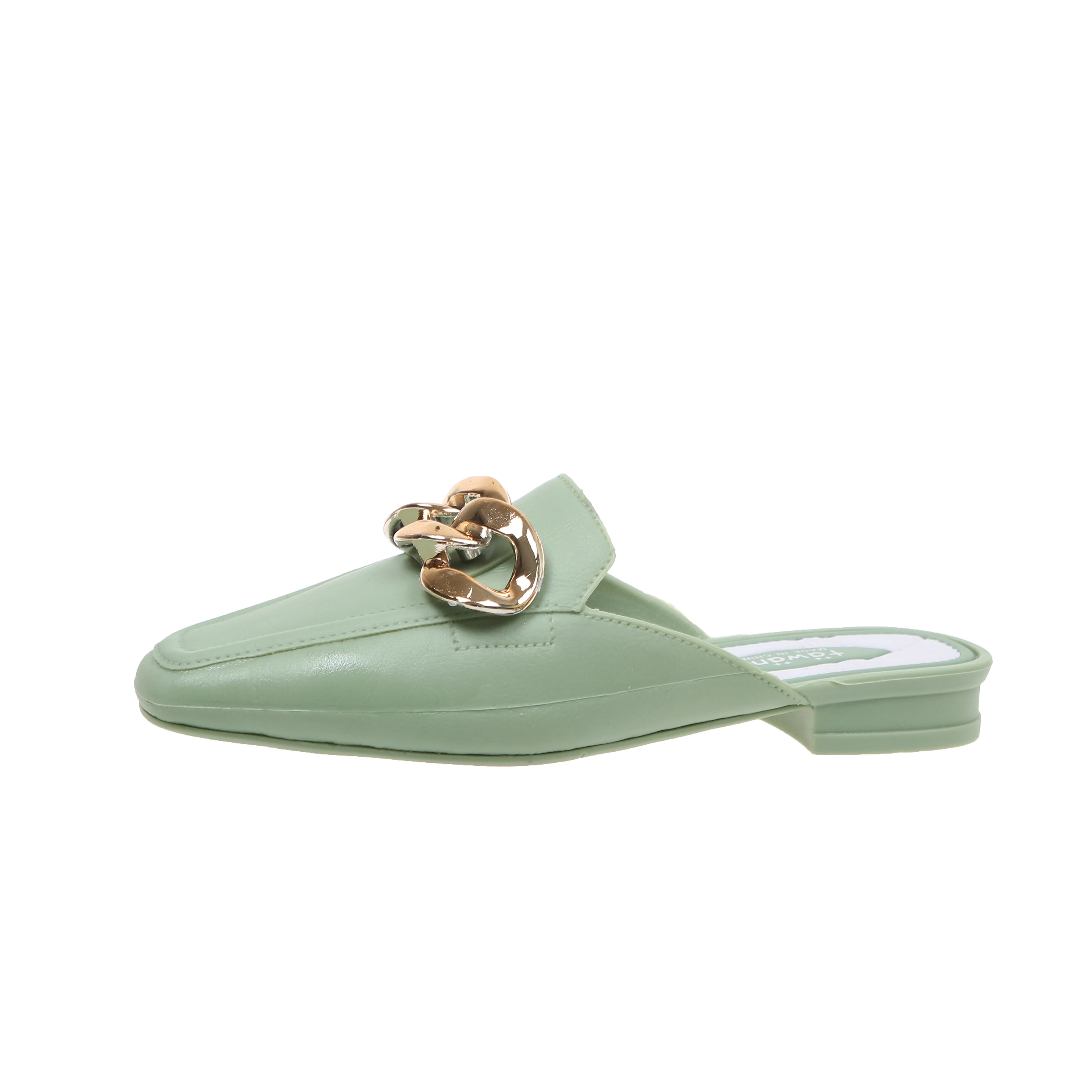 2021 Shopee летние новые модные полуботинки женские босоножки с открытой пяткой; Тапочки 3 больших золотых колец цепь для женская обувь