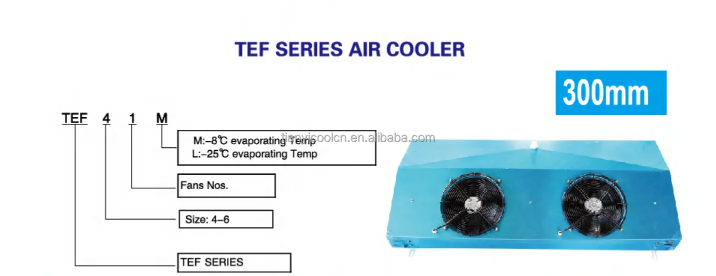 Series Room Cooling Evaporator, TEF, 300mm - detail 2