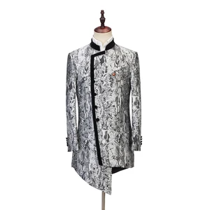 High Quality Hot Selling V-neck Wholesale Formal Tuxedo Men 2 Piece Jump Suit Set