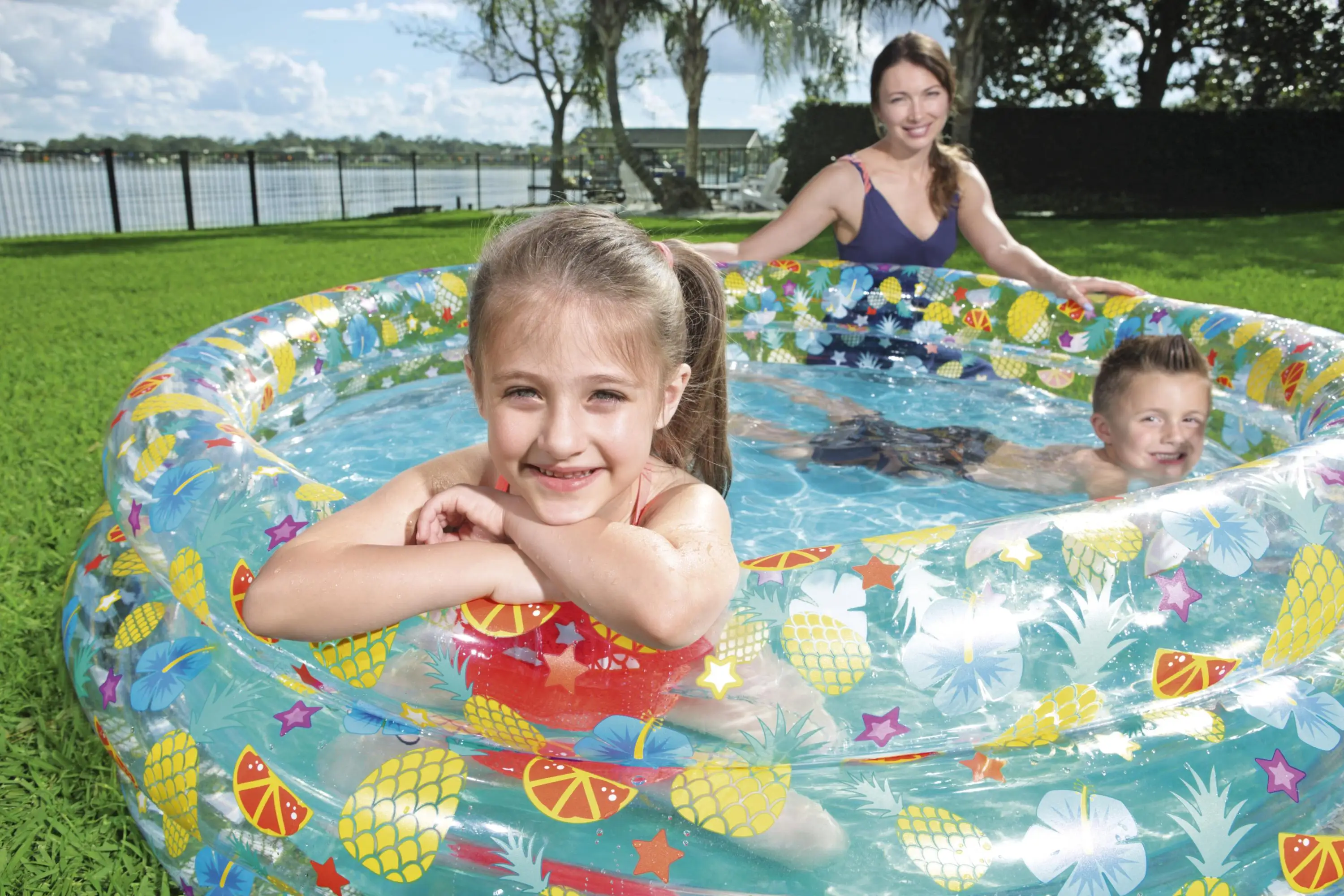 Bestway 51048 Convenient and Fast Tropical Inflatable Children's Pool  Outdoor Swimming Pool