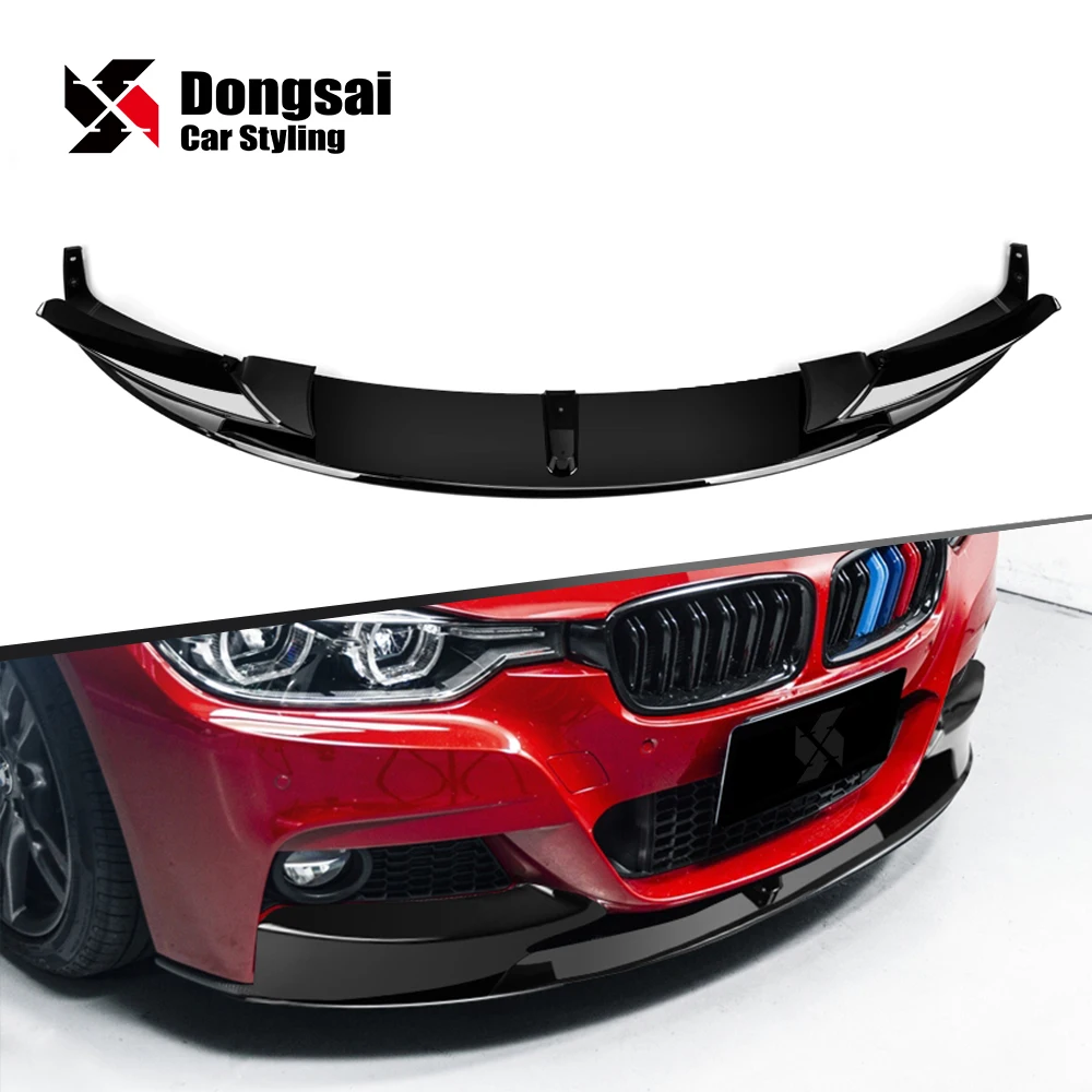 PP Gloss Black MP style front lip for BMW 3 series F30/F35 2012-2019 front bumper lip