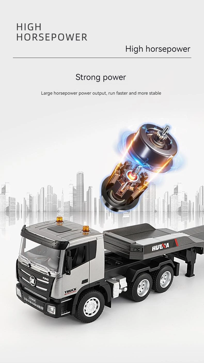 2023 New 2.4g Remote Control 124 Rc Trailer Truck Tractor Huina 1318