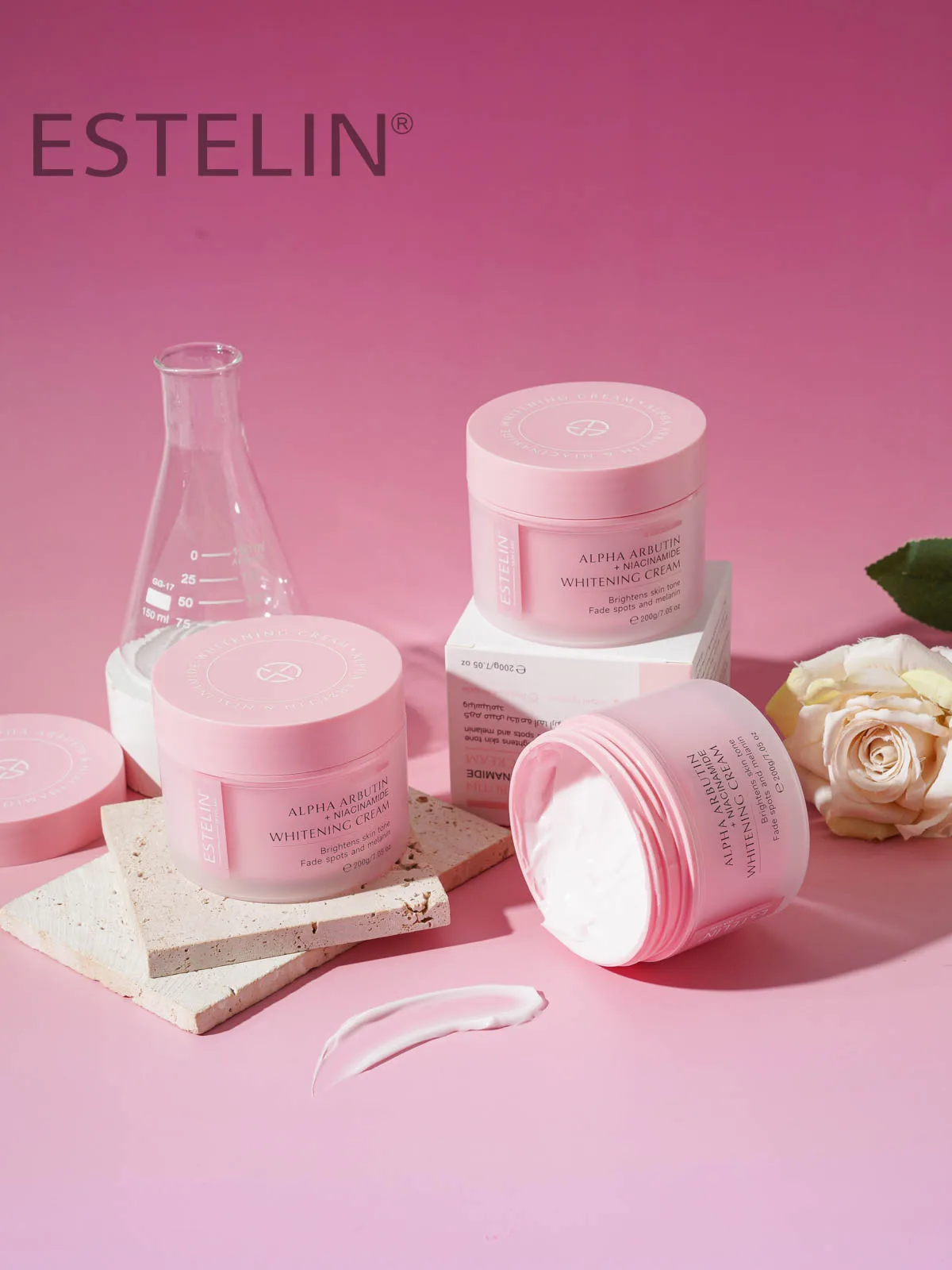 ESTELIN Skin Care Moisturizing Fade Spots Brightening Arbutin Niacinamide Whitening Cream 200ml
