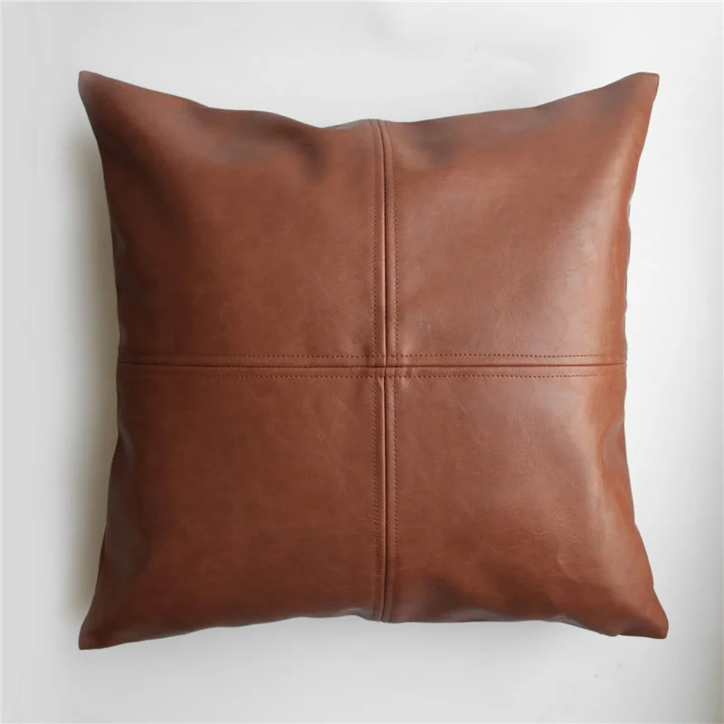 Hot Sale Cushion Seat Covers Luxury Pillow Cover Faux Leather